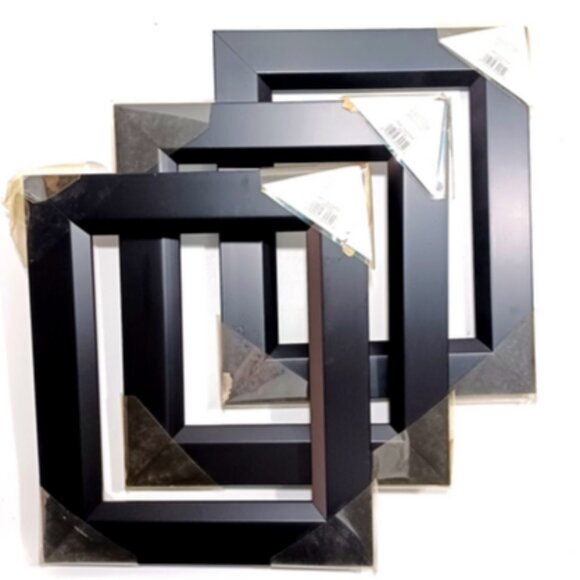 8"x10" Deep Matte Black Hand Crafted Frame Set of 3 - Picture 1 of 9